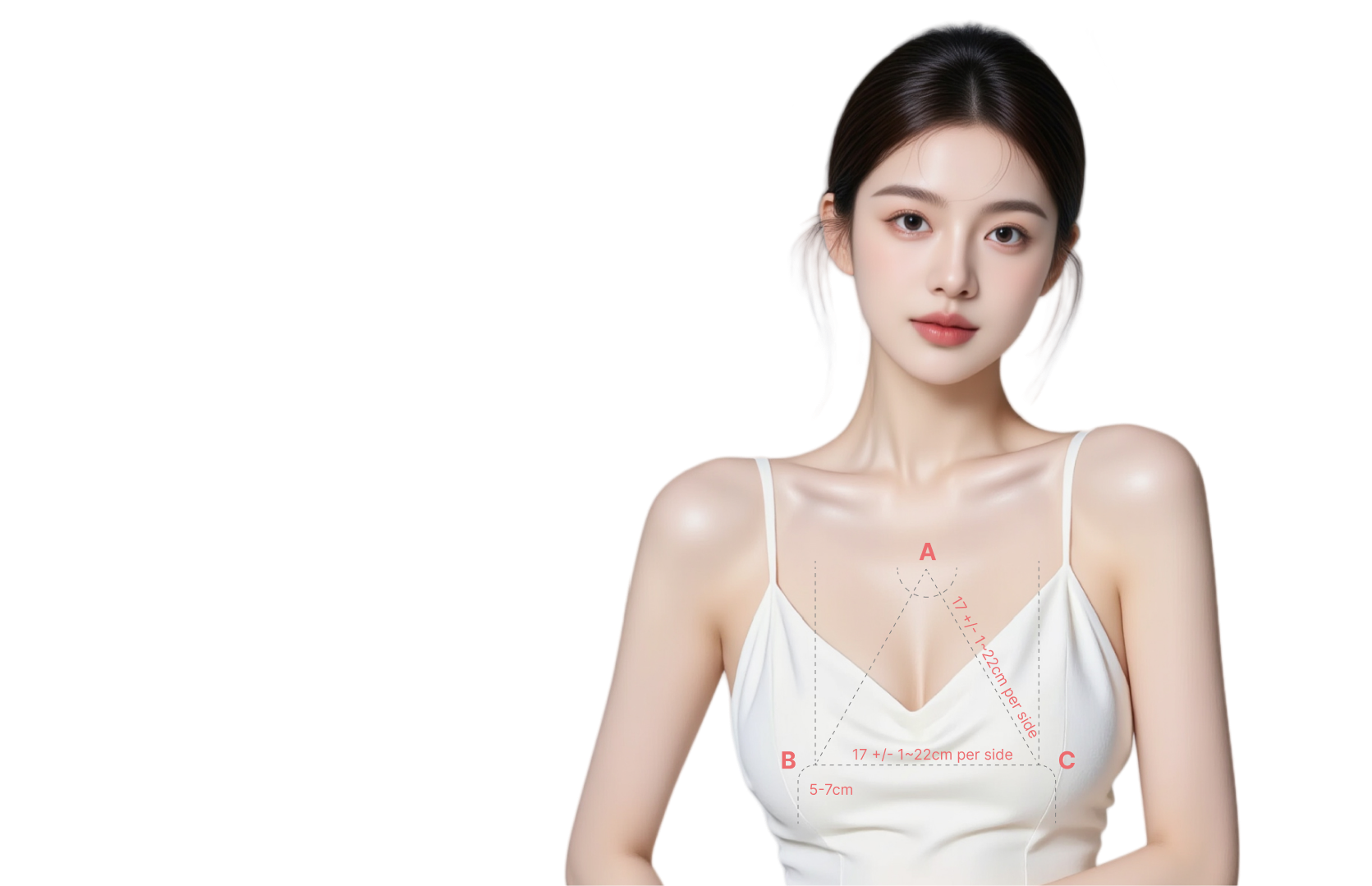 Golden triangle proportions model